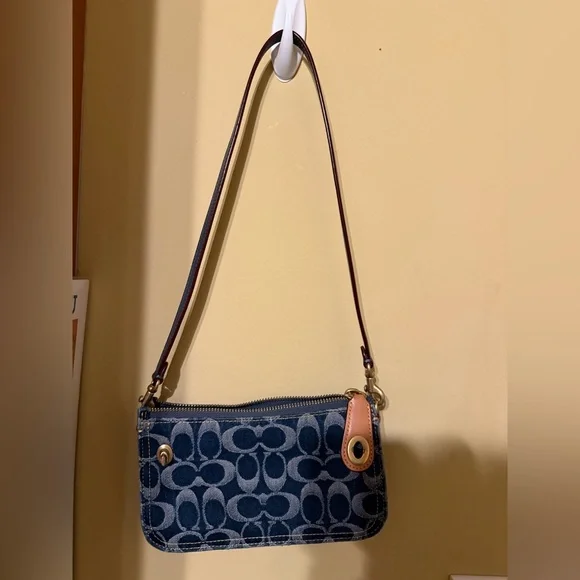 Coach Denim Penn Shoulder Bag - Picture 5 of 12